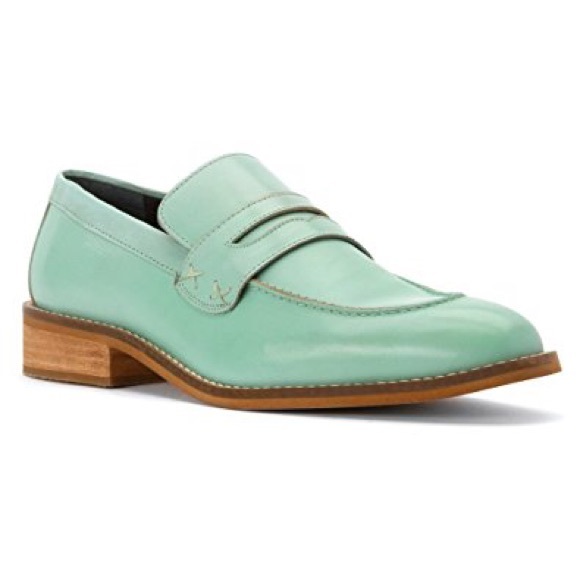 Artisan Distressed Frosted Mint Leather Oxford - Picture 5 of 6